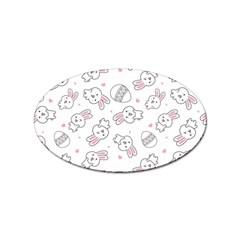 Cute Pattern With Easter Bunny Egg Sticker Oval (100 Pack) by Simbadda