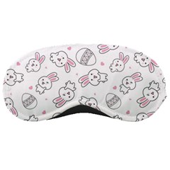 Cute Pattern With Easter Bunny Egg Sleeping Mask by Simbadda