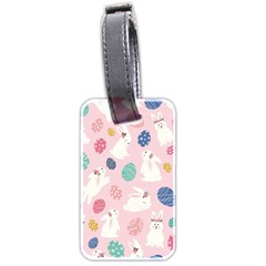 Cute Bunnies Easter Eggs Seamless Pattern Luggage Tag (two Sides) by Simbadda