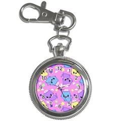 Seamless Pattern With Cute Kawaii Kittens Key Chain Watches by Simbadda