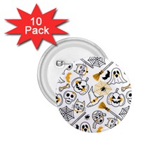 Funny Hand Drawn Halloween Pattern 1 75  Buttons (10 Pack) by Simbadda