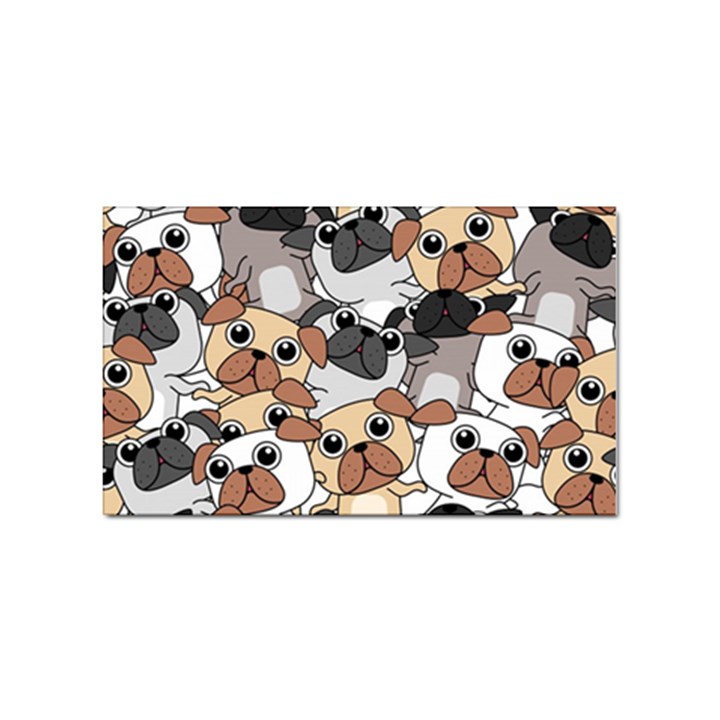 Many Dogs Pattern Sticker (Rectangular)