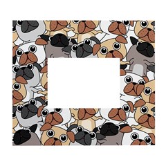 Many Dogs Pattern White Wall Photo Frame 5  X 7  by Simbadda