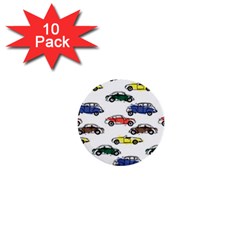 Cars Pattern 1  Mini Buttons (10 Pack)  by Simbadda