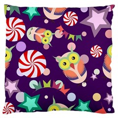 Owl Pattern Background Large Cushion Case (one Side) by Simbadda