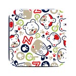 Animals Pattern Square Metal Box (Black) Front