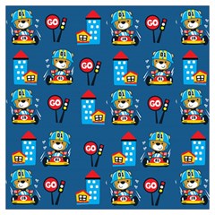 Racing-car-printing-set-cartoon-vector-pattern Lightweight Scarf  by Simbadda