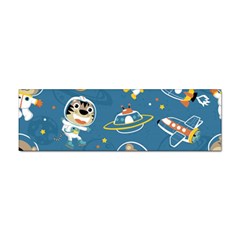 Seamless-pattern-funny-astronaut-outer-space-transportation Sticker Bumper (10 Pack) by Simbadda