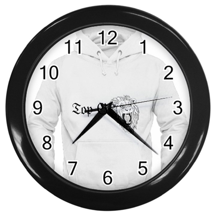 (2)DX hoodie  Wall Clock (Black)