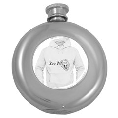 (2)dx Hoodie  Round Hip Flask (5 Oz) by Alldesigners