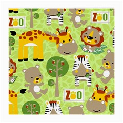 Funny Animals Cartoon Medium Glasses Cloth by Simbadda