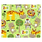 Funny Animals Cartoon Two Sides Premium Plush Fleece Blanket (Small) 50 x40  Blanket Front