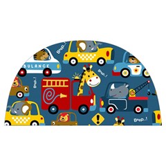 Seamless Pattern Vehicles Cartoon With Funny Drivers Anti Scalding Pot Cap by Simbadda