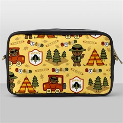 Seamless Pattern Funny Ranger Cartoon Toiletries Bag (one Side) by Simbadda