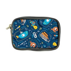 Seamless Pattern Vector Submarine With Sea Animals Cartoon Coin Purse by Simbadda