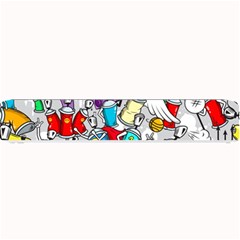 Graffiti Characters Seamless Pattern Small Bar Mat by Simbadda