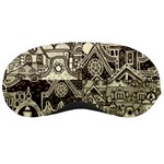 Four Hand Drawn City Patterns Sleep Mask Front