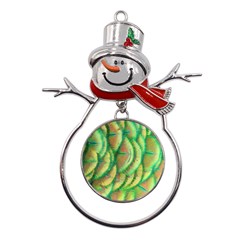 Beautiful Peacock Metal Snowman Ornament by Simbadda