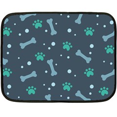 Bons Foot Prints Pattern Background Two Sides Fleece Blanket (mini) by Simbadda