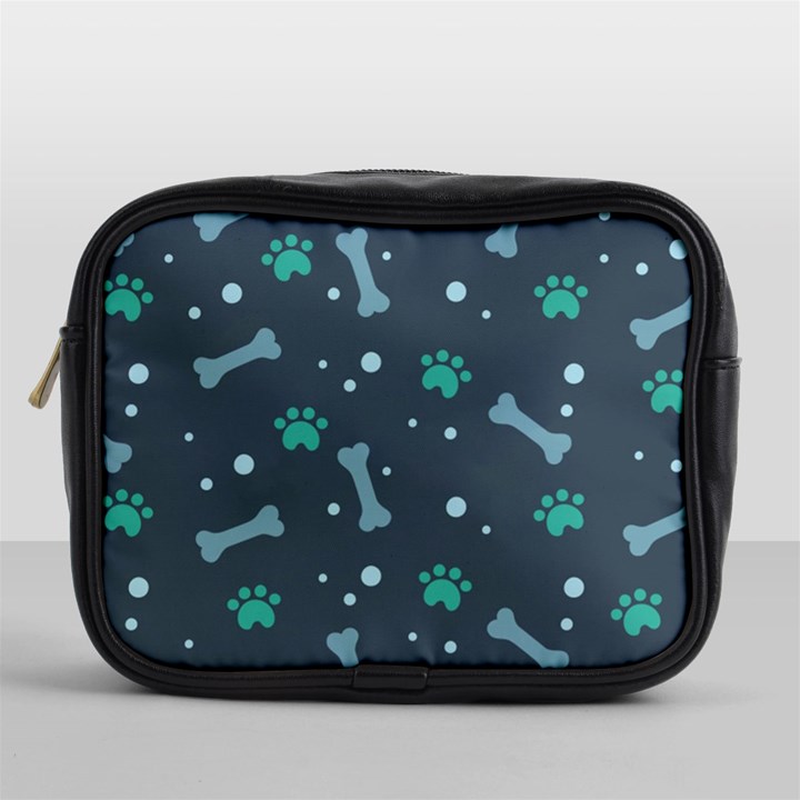 Bons Foot Prints Pattern Background Mini Toiletries Bag (One Side)