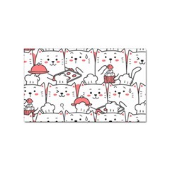 Cute-cat-chef-cooking-seamless-pattern-cartoon Sticker (rectangular) by Simbadda