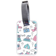 Transportation Seamless Pattern Luggage Tag (two Sides) by Simbadda