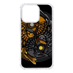 Yin-yang-owl-doodle-ornament-illustration Iphone 13 Pro Tpu Uv Print Case by Simbadda