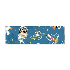 Seamless-pattern-funny-astronaut-outer-space-transportation Sticker Bumper (100 Pack) by Simbadda