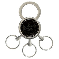 Abstract-math Pattern 3-ring Key Chain by Simbadda