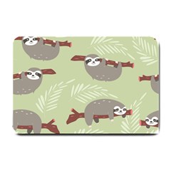 Sloths-pattern-design Small Doormat by Simbadda