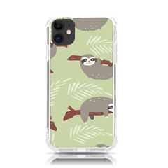 Sloths-pattern-design Iphone 11 Tpu Uv Print Case by Simbadda