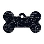 Mathematical-seamless-pattern-with-geometric-shapes-formulas Dog Tag Bone (One Side) Front