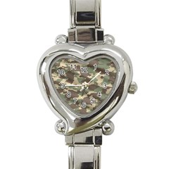 Camouflage Design Heart Italian Charm Watch by Excel