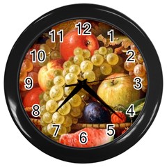 Fruits Wall Clock (black) by Excel