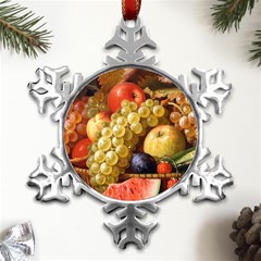 Fruits Metal Small Snowflake Ornament by Excel