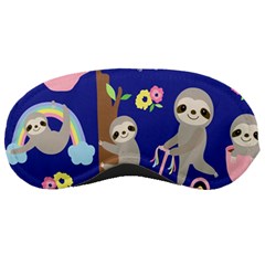 Hand-drawn-cute-sloth-pattern-background Sleep Mask by Simbadda