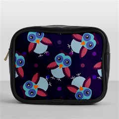 Owl-pattern-background Mini Toiletries Bag (one Side) by Simbadda