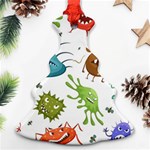 Dangerous-streptococcus-lactobacillus-staphylococcus-others-microbes-cartoon-style-vector-seamless-p Christmas Tree Ornament (Two Sides) Back