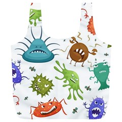 Dangerous-streptococcus-lactobacillus-staphylococcus-others-microbes-cartoon-style-vector-seamless-p Full Print Recycle Bag (xl) by Simbadda