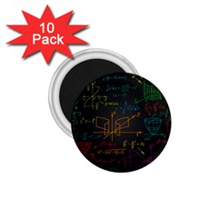 Mathematical-colorful-formulas-drawn-by-hand-black-chalkboard 1 75  Magnets (10 Pack)  by Simbadda