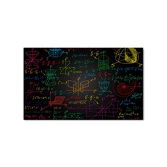 Mathematical-colorful-formulas-drawn-by-hand-black-chalkboard Sticker (rectangular) by Simbadda