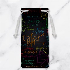 Mathematical-colorful-formulas-drawn-by-hand-black-chalkboard Jewelry Bag by Simbadda