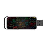 Mathematical-colorful-formulas-drawn-by-hand-black-chalkboard Portable USB Flash (Two Sides) Front