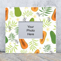 Seamless-tropical-pattern-with-papaya White Wall Photo Frame 5  X 7  by Simbadda