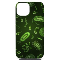 Bacteria-virus-seamless-pattern-inversion Iphone 14 Black Uv Print Case by Simbadda