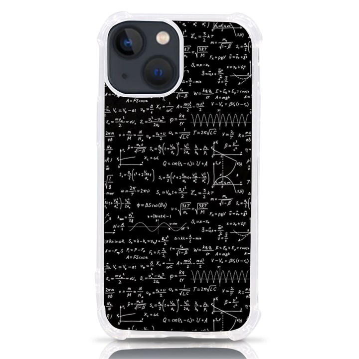 Math-equations-formulas-pattern iPhone 13 mini TPU UV Print Case