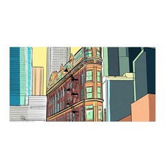 Building Urban Architecture Tower Satin Wrap 35  X 70  by Grandong