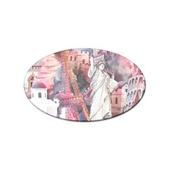 Vintage Landmarks Travel Sticker (oval) by Proyonanggan