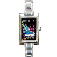 Sneakers Shoes Patterns Bright Rectangle Italian Charm Watch by Proyonanggan