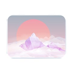 Mountain Sunset Above Clouds Flip Top Metal Box (silver)   by Givinglala